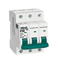 Авт. выкл. без теплозащиты 3P 10А х-ка C 6кА ВА-103M DEKraft