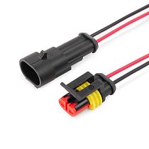 Разъем герметичный автомобильный РГА-2П с проводом КВТ