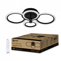 Светильник светодиодный ELEGANT BLISS-90B 90Вт 230В 3000-4000-6500K 7000Лм 610х400х130мм c пультом ДУ черный IN HOME Светильник светодиодный ELEGANT BLISS-90B 90Вт 230В 3000-4000-6500K 7000Лм 610х400х130мм c пультом ДУ черный IN HOME