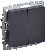 BRITE Выключатель жалюзи 10А ВС10-1-5-БрГ графит  IEK