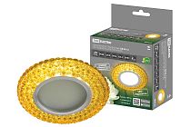 Светильник встраиваемый СВ 03-12 MR16 50Вт G5.3 LED подсветка 3 Вт золото/хром  TDM