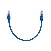 Патч-корд U/UTP, CAT 5e, RJ45-RJ45, 26AWG, LSZH, синий, 0,3м  REXANT