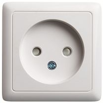 ХИТ открытая установка с изолированной пластиной Белый Розетка без заземления со шторками, 16А Systeme Electric (Schneider Electric)