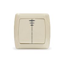 "Маргарита" Выкл. 2 кл. с подсветкой сл.кость (ivory)