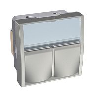 UNICA MODULAR розетка компьютерная, RJ45, одиночная, кат.6 UTP 1 модуль,алюминий UNICA MODULAR розетка компьютерная, RJ45, одиночная, кат.6 UTP 1 модуль,алюминий