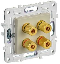 SKANDY Аудиорозетка 4-местная SK-A01B бежевый IEK