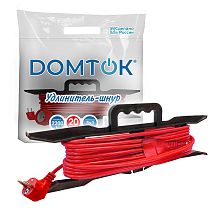 Удлинитель-шнур на рамке "DOMTOK" ПВС 3*1, 2,2кВт, з/к 20м