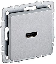BRITE Розетка HDMI РHDMI-0-БрА алюминий  IEK