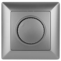 Светорегулятор ЭРА Intro Solo 4-401-03 поворотный, 600Вт 230В, IP20, скрытой установки, алюминий