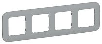 FLITE Рамка 4-местная РУ-4-А-ФлС серый IEK
