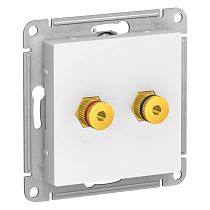 AtlasDesign Белый Аудиорозетка двойная Systeme Electric (Schneider Electric)