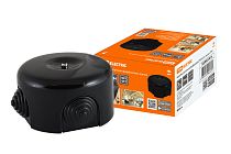 Коробка распаячная фарфоровая D7,8х4,5см черная  TDM