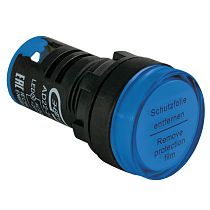 Лампа сигнальная AD22-22D d22мм синяя LED 230В цилиндр  ЭНЕРГИЯ