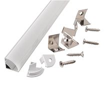 Профиль GAL-GLS-2000-16-16  угловой (2м профиль+2м рассеиватель+2заглушки+4 скоб с шурупами 1/100) Профиль GAL-GLS-2000-16-16  угловой (2м профиль+2м рассеиватель+2заглушки+4 скоб с шурупами 1/100)