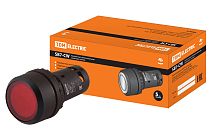 Кнопка с фиксацией SB7-CWL3465-220V(LED) d22мм 1з+1р красная  TDM