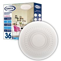 Светильник светодиодный декоративный ТМ IONICH серия 2160 "Сириус" 36 Вт 2500 Лм 230 В 6500 К 350 мм IP20