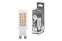 Лампа светодиодная G9-5 Вт-230 В-6500 К, SMD, 16x49 мм  TDM Лампа светодиодная G9-5 Вт-230 В-6500 К, SMD, 16x49 мм  TDM