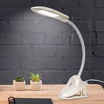 Настольный светильник ЭРА NLED-478-8W-W светодиодный на прищепке белый