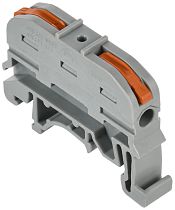 Строительно-монтажная клемма СМК 222-4111D проходная на DIN-рейку (50шт/упак)  IEK