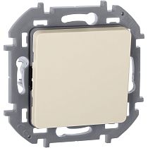INSPIRIA Выключатель 1-клавишный проходной 10А безвинтовое крепление слоновая кость
