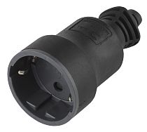 Розетка кабельная ЭРА с заземлением прямой ввод 16A, Чёрный, R4(B)