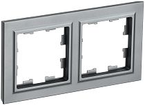 BRITE Рамка 2-местная РУ-2-БрС сталь  IEK
