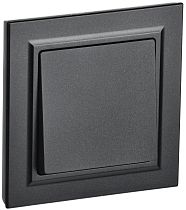 Выключатель одноклавишный BRITE 10А в сборе ВСР10-1-0-БрЧ черный  IEK