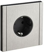 FORTE&PIANO Розетка 1-местная с заземлением без защитных шторок винтовое крепление 16А FP716M металл никель IEK