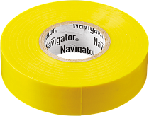 Изолента ПВХ NIT-B15-20/Y жёлтая рулон 20м Navigator