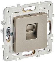 SKANDY Розетка компьютерная RJ45 кат.5E SK-K01Sh шампань IEK SKANDY Розетка компьютерная RJ45 кат.5E SK-K01Sh шампань IEK