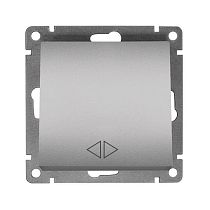 Выключатель одноклавишный перекрестный UNIVERSAL серия "Афина" серебро