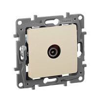 Розетка TV Legrand Etika 672363 слоновая кость одноместная проходная 15дБ Legrand