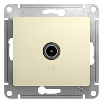 Glossa Бежевый Розетка TV проходная 4DB Systeme Electric (Schneider Electric)