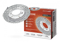 Светильник встраиваемый GX53R-crystal БАБОЧКИ-R15L с подсветкой 4К под GX53 Прозрачный/Хром IN HOME