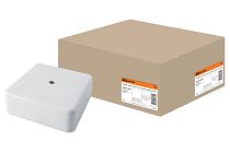 Коробка распаячная КР 75х75х28 ОП белая IP40 TDM Коробка распаячная КР 75х75х28 ОП белая IP40 TDM