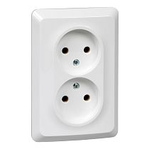 ЭТЮД скрытая установка Белый Розетка двойная без заземления 16А 250B Systeme Electric (Schneider Electric)