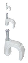 Скоба крепежная круглая 8мм пластиковая  IEK