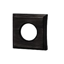 Рамка Шедель однопостовая Угольно-черный на бревно 240мм скрытый монтаж Bironi