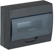 Корпус модульный пластиковый ЩРН-П-12 IP41 навесной черный  IEK