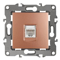 Розетка ЭРА 12 12-3107-14 медь информационная RJ45