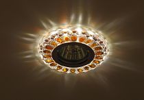 Светильник ЭРА DK LD10 SL OR/WH декор cо светодиодной подсветкой MR16, прозрачный оранжевый (50/1400)