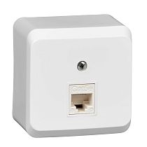 ЭТЮД открытая установка Белый Розетка открытая установка компьютерная RJ45 кат.5E Systeme Electric (Schneider Electric)