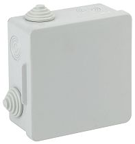 Коробка распаячная открытой установки IP54 КОР ЭРА (белый) 100х100х50мм, 8 гермовводов
