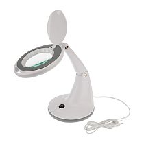 Лупа настольная 3D с подсветкой 30 SMD LED, ø100мм, белая (2012B,ВО) REXANT