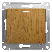 Glossa Дерево Дуб Выключатель 1 клавишный  с подсветкой  сх.1а, 10АХ Systeme Electric (Schneider Electric)