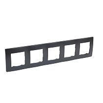 ETIKA Рамка 5-местная антрацит