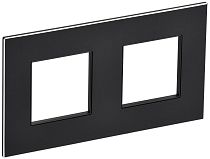 SKANDY Рамка 2-местная SK-F32Bl металл черный IEK