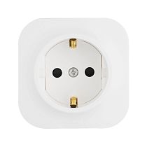 QUTEO Розетка 1-местная для открытой установки с заземлением без защитных шторок 16А белый