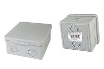 Коробка распаячная ОП 100х100х55мм, крышка, IP54, 8вх., без гермовводов, инд. штрихкод TDM Коробка распаячная ОП 100х100х55мм, крышка, IP54, 8вх., без гермовводов, инд. штрихкод TDM