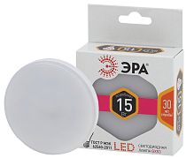Лампа светодиодная ЭРА STD LED GX-15W-827-GX53 таблетка теплый белый свет